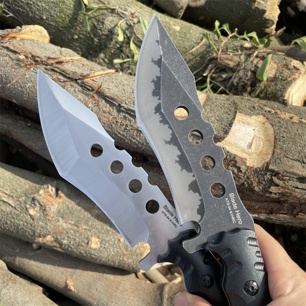 풀탱 고품질 ATS-34 블레이드 포켓 나이프 야생 캠 - Dive Knife Titanium 리뷰 및 가격